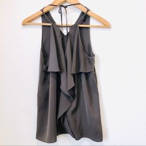 Guess grey ruffle top XS
